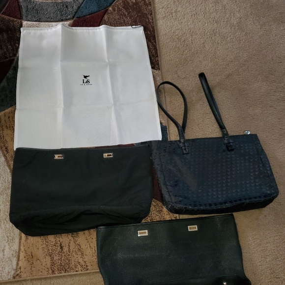 Lo & Sons Seville Tote Bundle. Saffiano leather. 3 in 1 w/dust bag. 13 inch - Picture 5 of 16